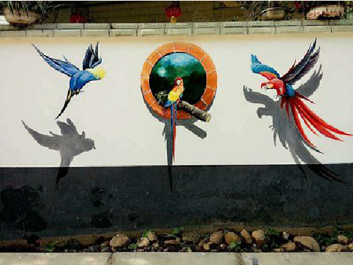 铜陵视觉错位-3D墙绘设计