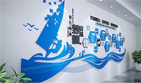 铜陵海浪主题文化墙如何设计？