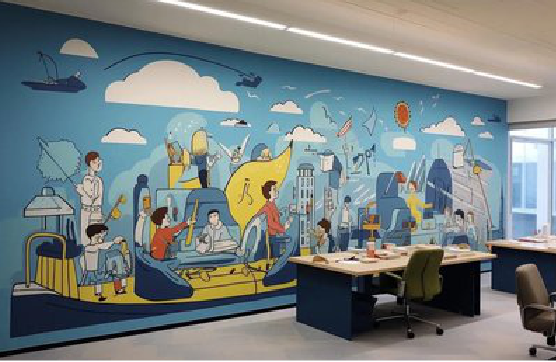 铜陵办公室墙绘的特点。